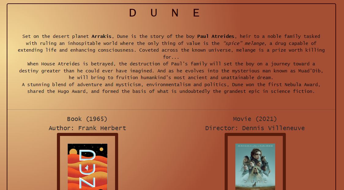 My Dune project